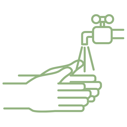 スタッフの手洗い・手指消毒の徹底