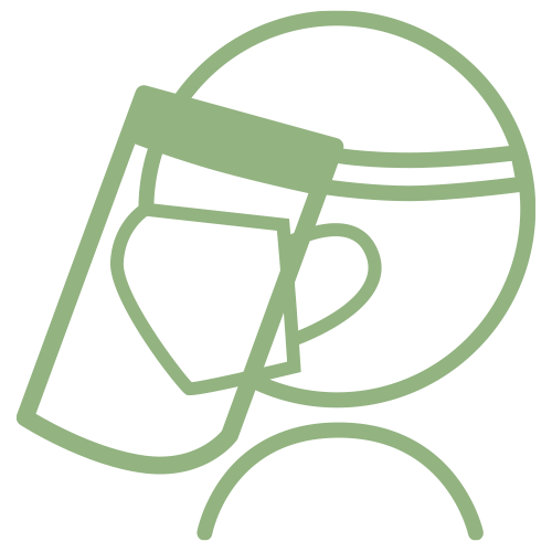 マスク・フェイスシールド・パーテーション等による飛沫感染対策